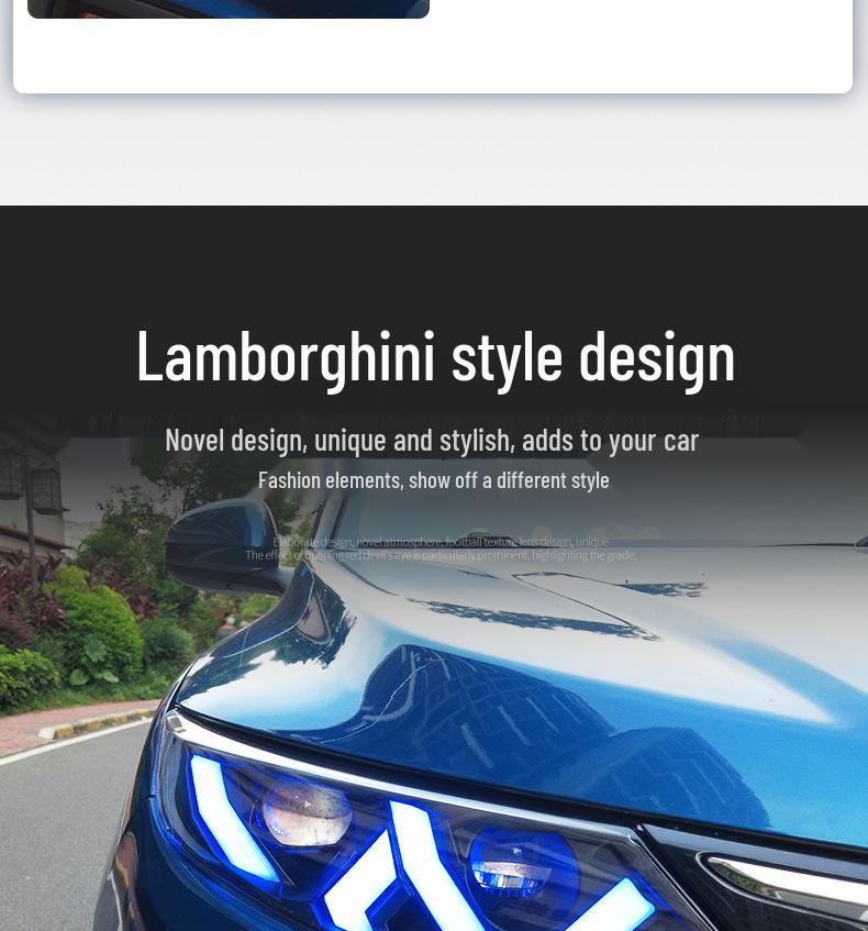 15-22 Honda XRV LED Daytime Running Lights Dual-Lens Headlight Assembly