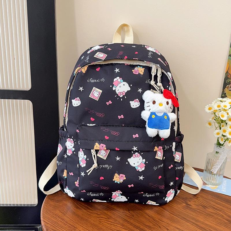 Large Capacity Cute Cartoon KT Cat Backpack for Middle School Girls - Lightweight and Perfect for Back To School