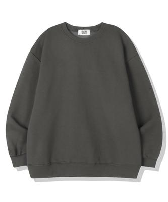 MIDNIGHT12AM Plain French Terry Sweatshirt Dark Gray