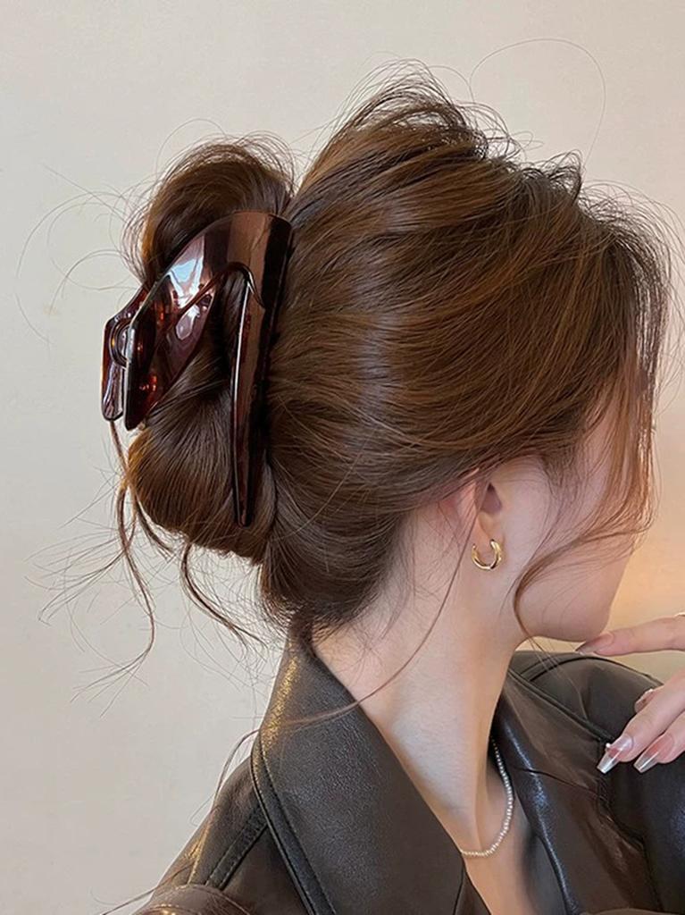 Pinza de Garra para el Cabello con Letras Z para Mujer Pinza Geométrica de Arco Pinzas para el Cabello Pinza Simple Vintage Accesorios Elegantes para el Cabello para Mujer