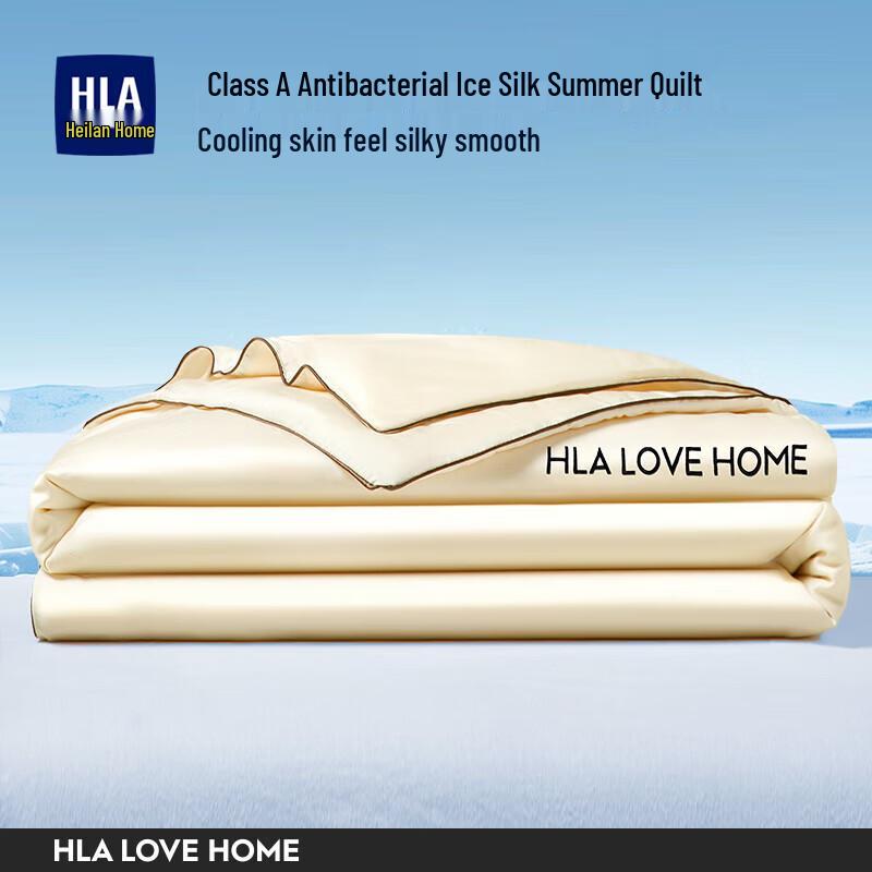 

Hailan Home Ice Silk 4-Piece Summer Quilt Set