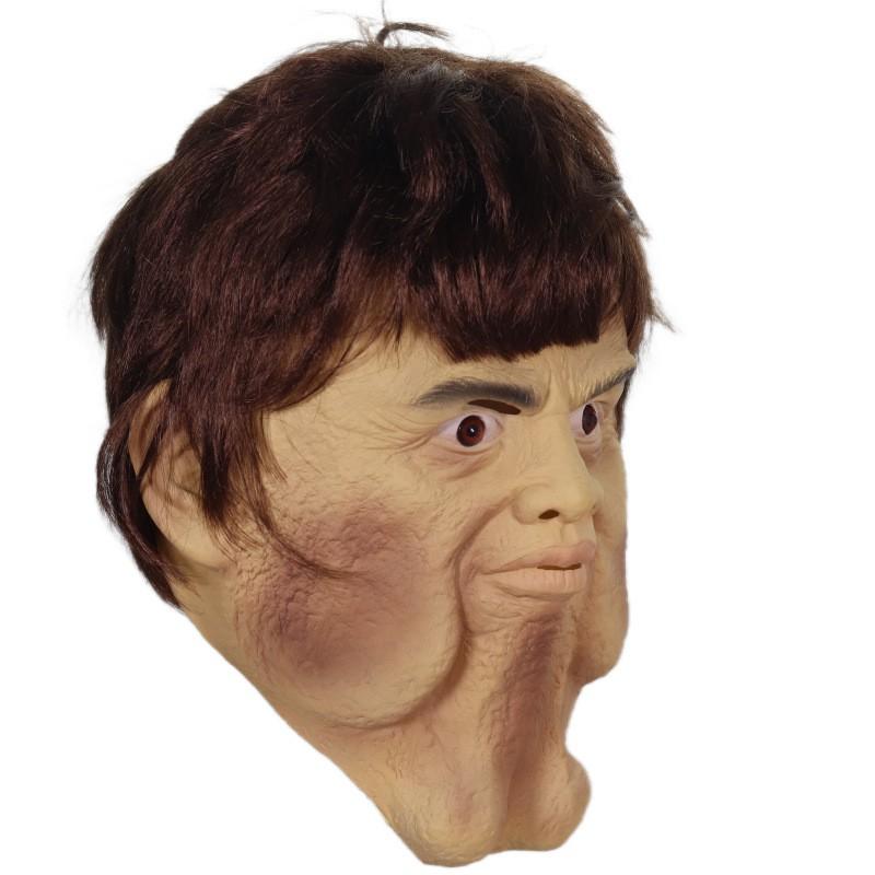 Double Chin Mask Funny Adult Full Face Latex Halloween Horror Party Costume Prop