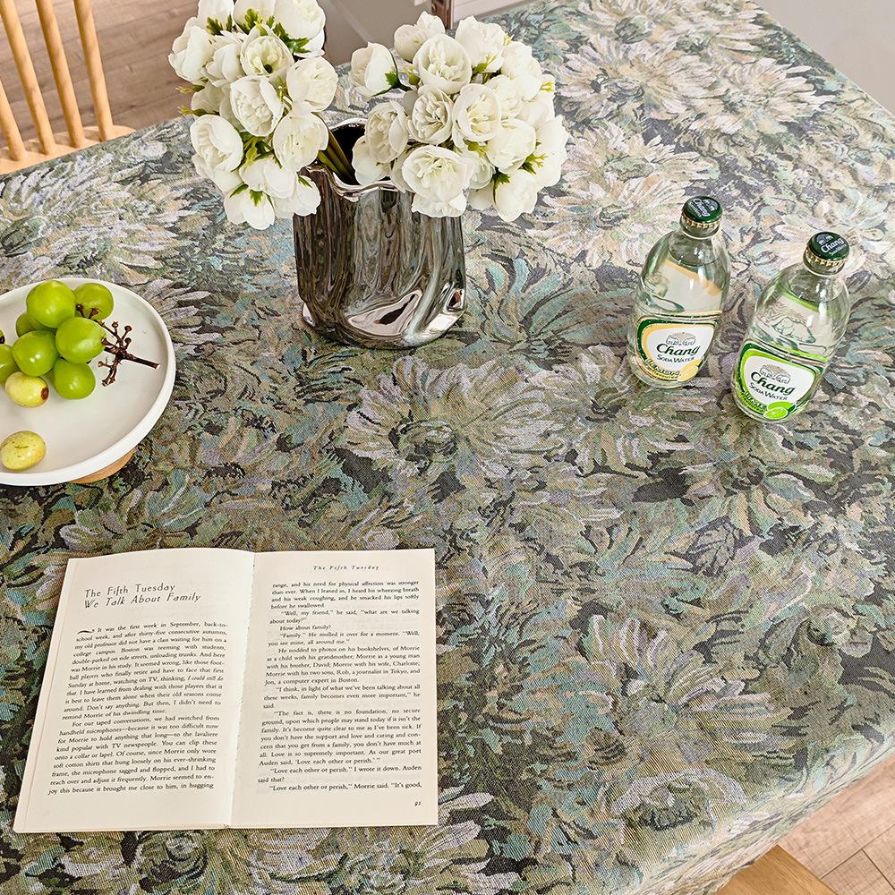 French Tpu Waterproof Oilproof And Anti-Scald Tablecloth Coffee Table Disposable Rectangular Household Tablecloth Light Luxury High-End