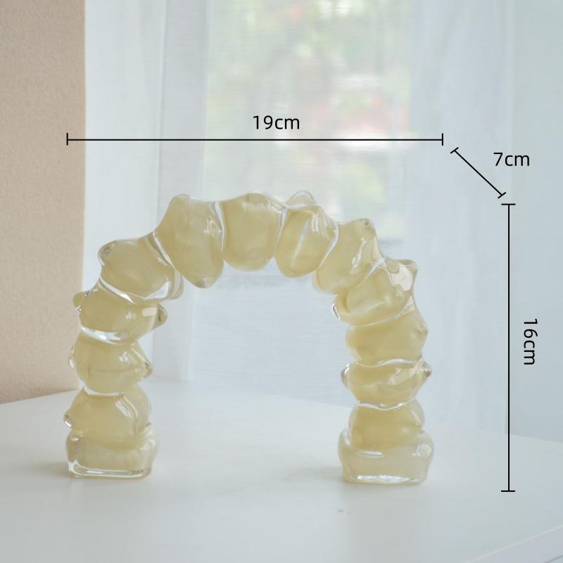 Креативные Геометрические Стеклянные Арки Неправильные Трубки Полукруглые Стеклянные Поделки Декоративные Фигурки Аксессуары для Украшения Дома