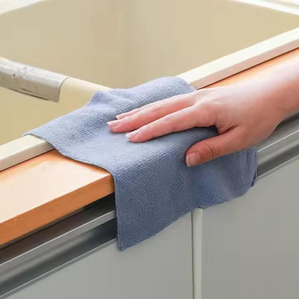 50 Pack Microfiber Cleaning Towels Roll, Tear-Away Reusable Rags, Ultra Absorbent Washable Cleaning Supplies
