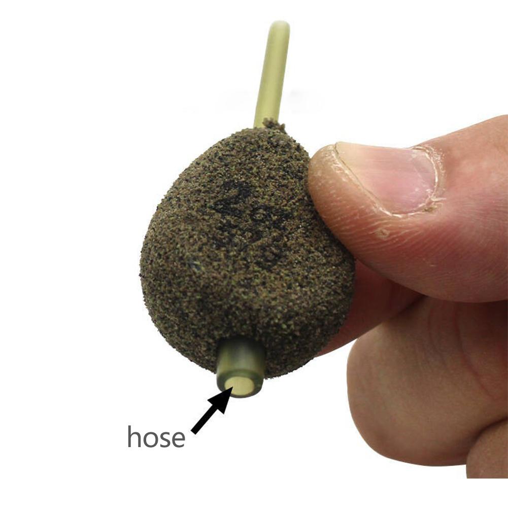 10 Stück Europäisches Karpfenfischen Inline Blei-Hülse & Wirbel Method Feeder Anti-Sink-Rig-Kit Messing TPR End Tackle Zubehör