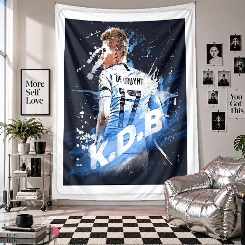 Kevin De Bruyne Wall Tapestry Home Decor Wall Hanging Cloth for Bedroom Living Room Background