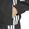 Adidas Train Essentials Woven Women's 3-Stripes Warm-Up Jacket, Black/White (KWC19) (JD6539)