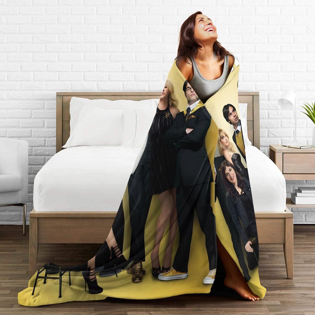 The Big Bang Theory Warm Soft Blanket Picnic Plush Throw Blanket Fluffy Home Decor Flannel Bedspread Sofa Bed Cover
