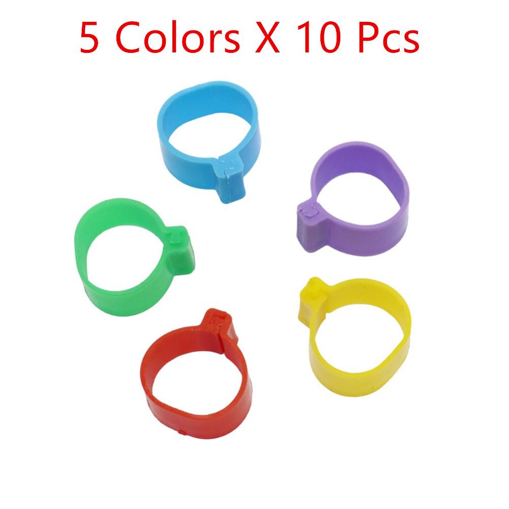

50 Pcs Chicken Foot Ring Inner Diameter 2cm Poultry No Word Marking Ring Farm Chicken Duck Goose Marking Ring Animal Foot Ring