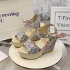 Lace Leisure Women Wedges Heeled Women Shoes Summer Sandals Party Platform High Heels Shoes Woman