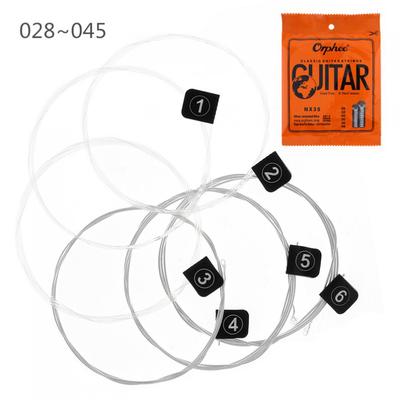 6 adet/takım Klasik gitar teli 028-045 Büyük Ton ve Sert Gerilim ile Gümüş Ceketli Tel