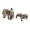Minature Elephant Tortoise Dog Figurines Tea Pet Table Ornament Decorations Metal Animal Crafts Home Decor Living Room
