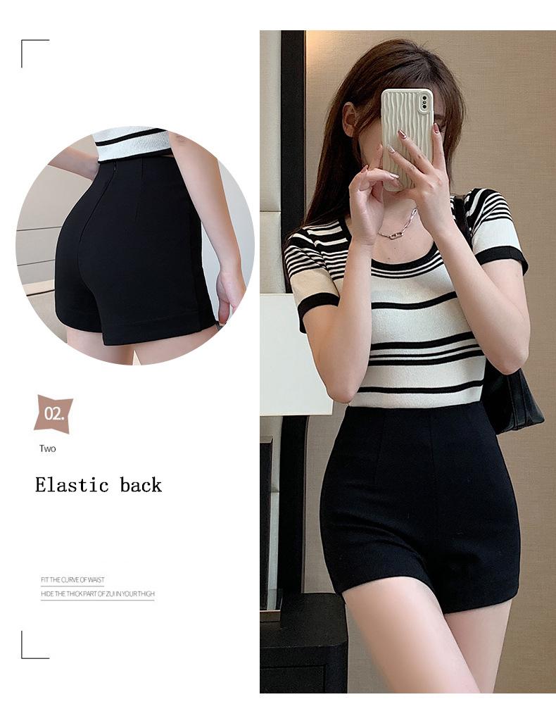 Přiléhavé svrchní oděvy Spodní kalhoty do A, letní nadměrné americké sexy šortky s vysokým pasem, módní dámské oblečení