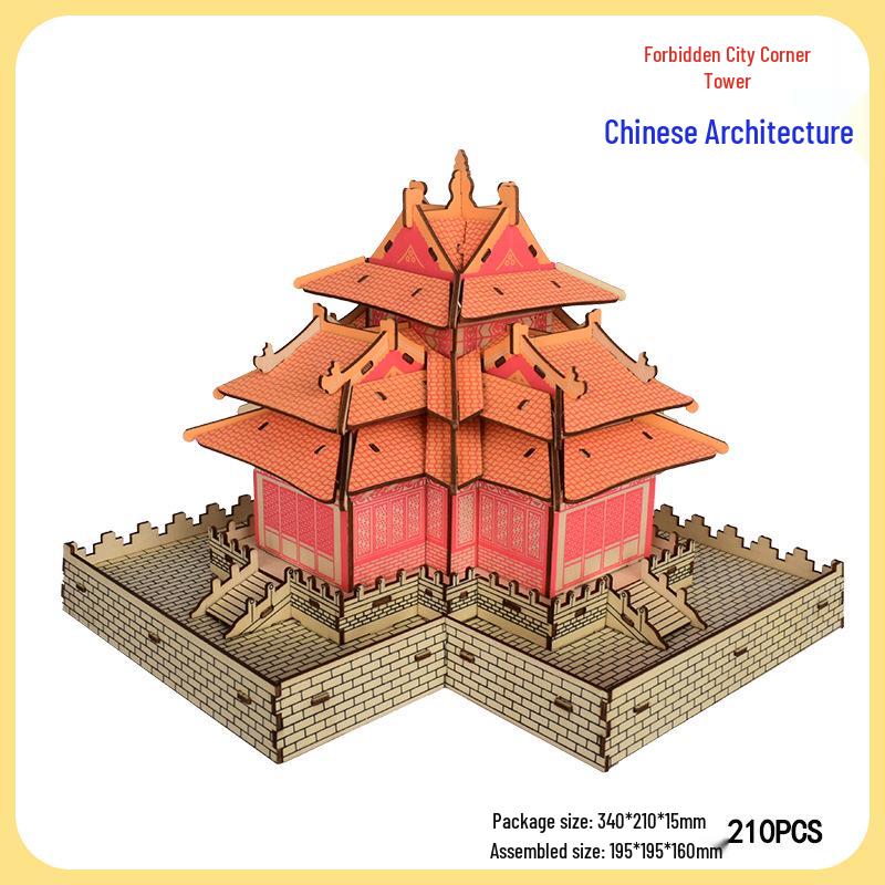 Supreme Harmony 3D Holzpuzzle: Peking Architekturmodell für Kinder