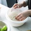 Doppellagiger, drehbarer Obstkorb – Herausnehmbare Abtropfschale zum Waschen von Gemüse. Kreativer Aufbewahrungs-Organizer für die Küche.
