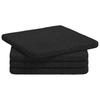 Seat Cushions 4 Pcs Black 40 X 40 X 3 Cm Fabric