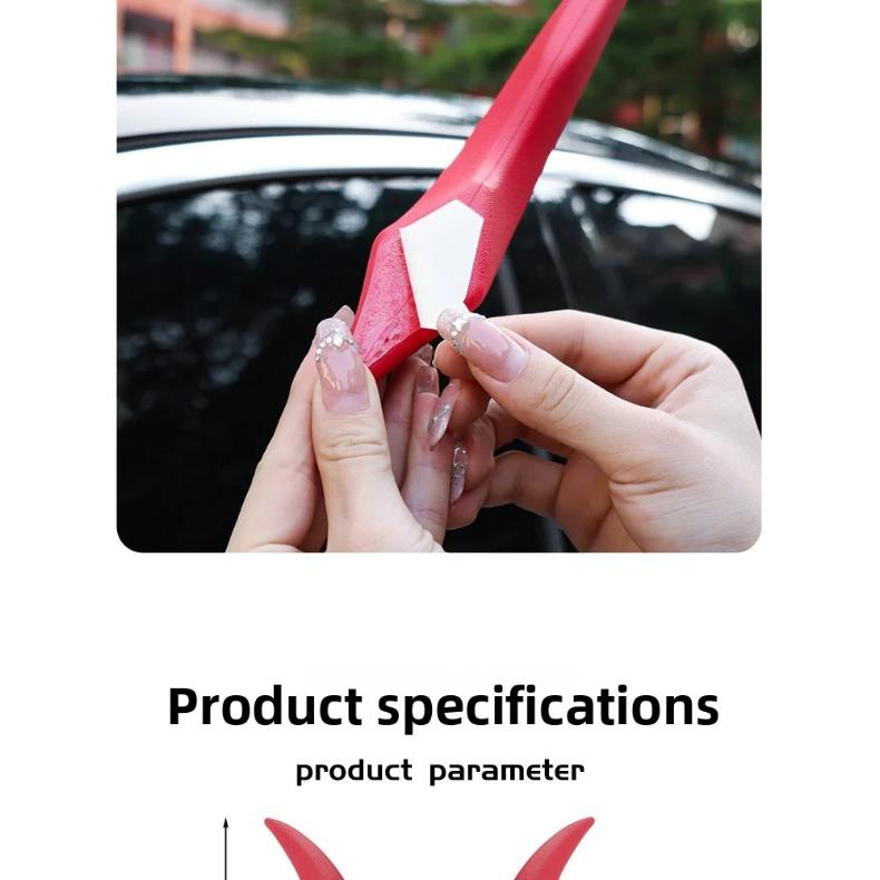 Car Roof Decoration Horns Sticker Auto 3D Dragon Horns Decoration Elasticity Silicone Horns Easy To Find Car in The Parking Lot