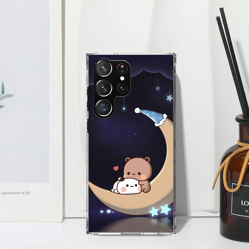 Cute Peach Goma Cat Phone Case For Samsung Galaxy S26 S25 Edge S24 FE S23 S22 Ultra S21 Plus S20 + Art Fundas Back Cover Galaxy