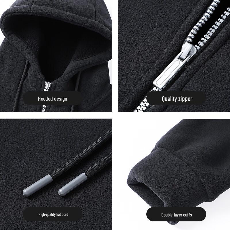 paul frank Herren Kapuzenjacke aus doppelseitigem Fleece