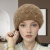 Korean version of fashion pearl headgear ear protection knitted heap hat winter handmade thickened warm mother wool hat women