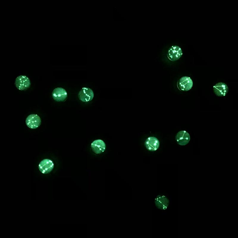 Noctilucent 12 Constellation Bookmark Ball Pendant Metal Book Mark School Supply