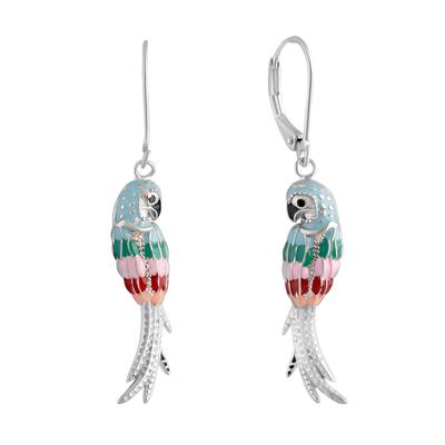 Silver Earrings with Enamel (2109730)