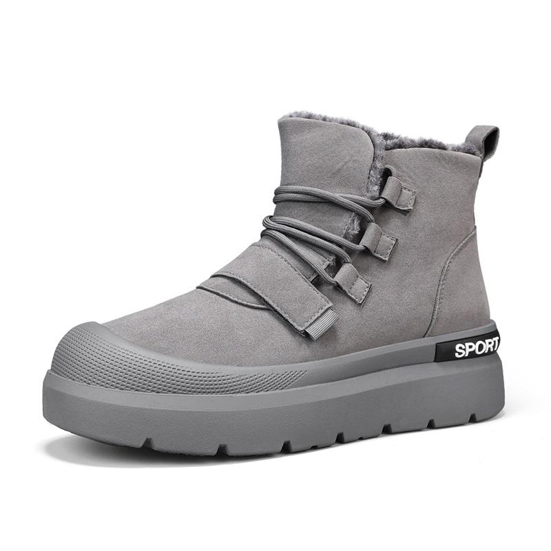 

Чоловічі зимові зимові черевики Водонепроникні шкіряні спортивні супертеплі чоловічі черевики Відпочинок Чоловічі туристичні черевики Робоче туристичне взуття 44 сірий колір