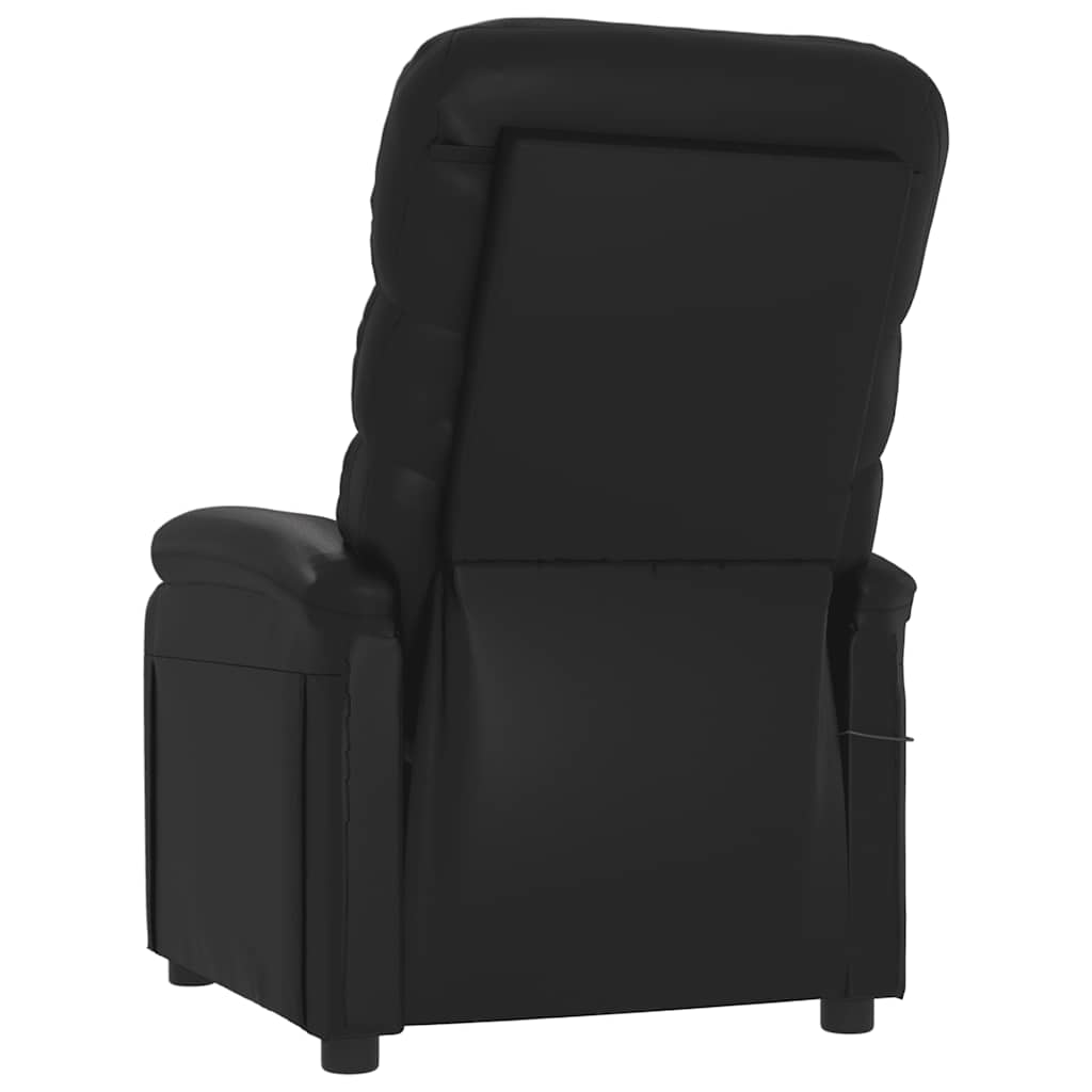 Vidaxl Massage Armchair, Black, Faux Leather