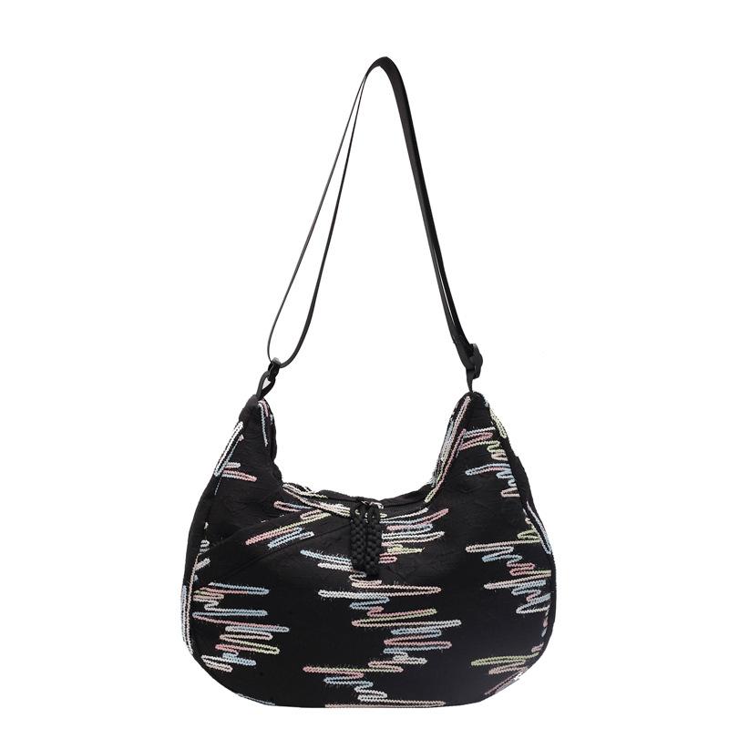 Simple Bag 2025 New Commuter Large Capacity Bag Women's Messenger Bag Corduroy Japanese Casual Fashion Shoulder Bag