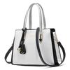Elegant Pu Leather Mom Tote Bag Spacious Crossbody Handbag Stylish Colorblock Design