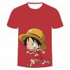 Summer Kids One Piece T-Shirt Luffy Art Print Casual Boys Clothes Girls Short Sleeve Men Jersey Outdoor