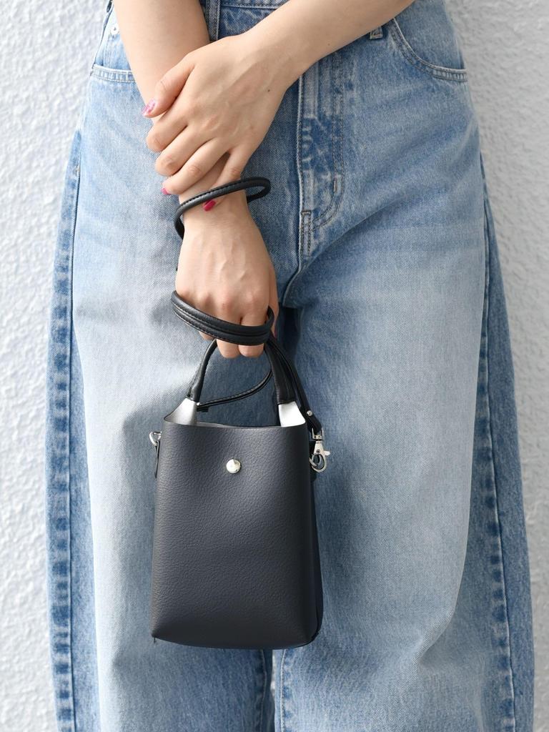 Ships Any 2-Way Square Mini Shoulder Bag 720040046 Black One Size