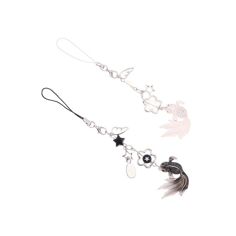 Colorful Fish Star Keychain Lanyard Wrist Strap Hanging Chain Mobile Phone Chain Charm