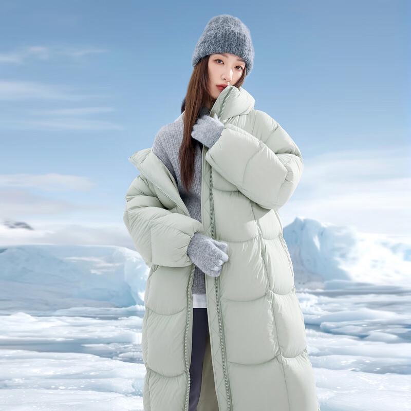 

Женская куртка Sancai больших размеров с длинным воротником-стойкой и гусиным пухом 2XL (175/100B)