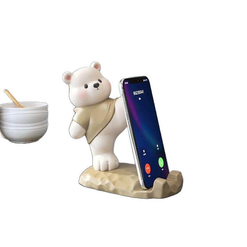 Kreativer süßer Cartoon-Bären-Ständer für Handy & Tablet für Büro/Schreibtisch