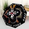 1PC KISS Faces Automatic Open/close Folding Portable Umbrella  with 8 Rib Structure for Women/Men, All-Season Use   0901122