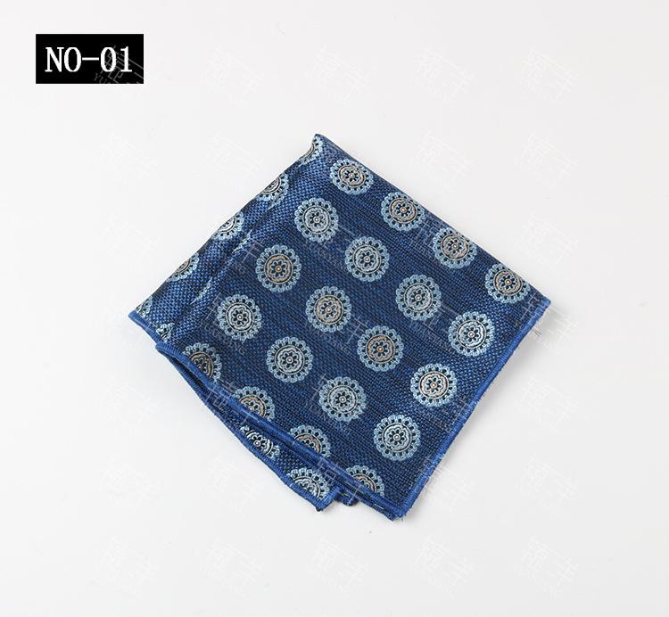Men'S Handkerchief Square Towel Polyester Cashew Flower Suit Pocket Towel Dress Square Towel