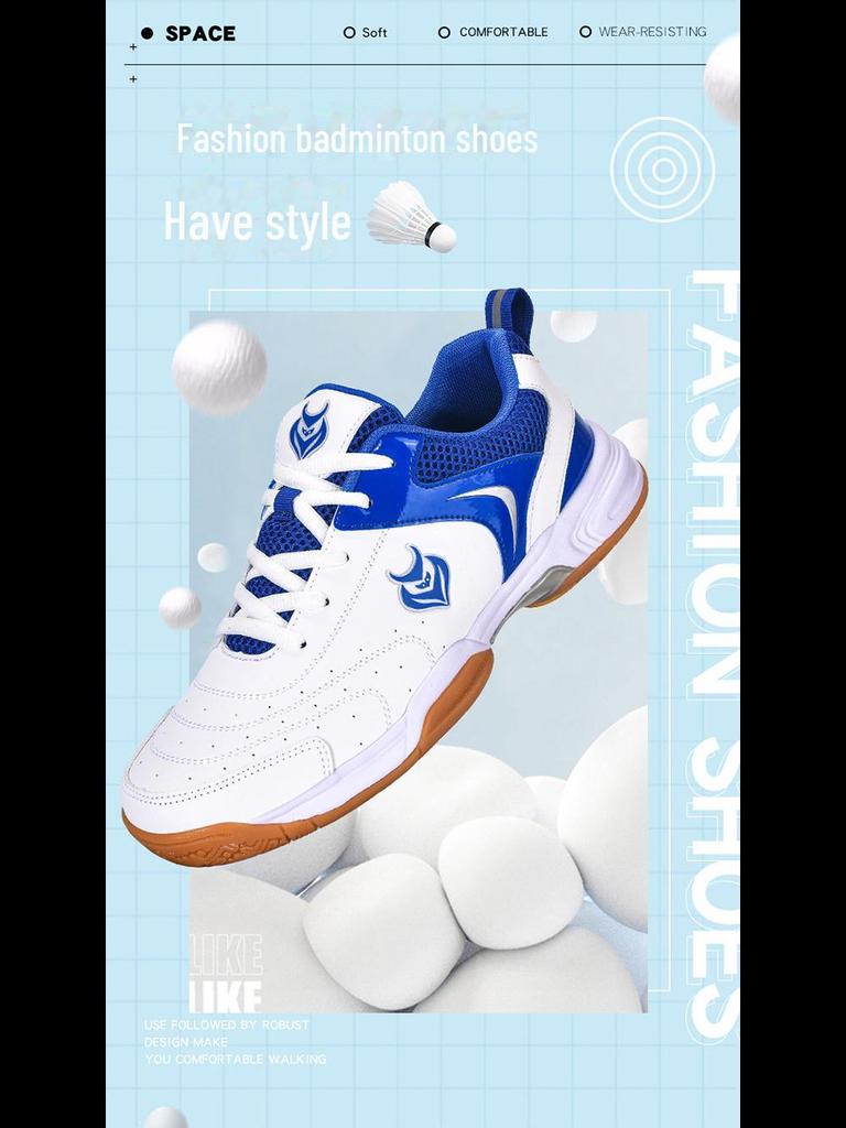 Sapatos Masculinos Respiráveis com Absorção de Choque Antiderrapantes para Badminton e Tênis de Mesa - Leves e Profissionais
