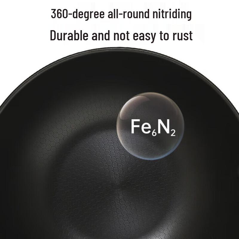 Chu Da Huang 32cm Wrought Iron Flat-Bottom Wok