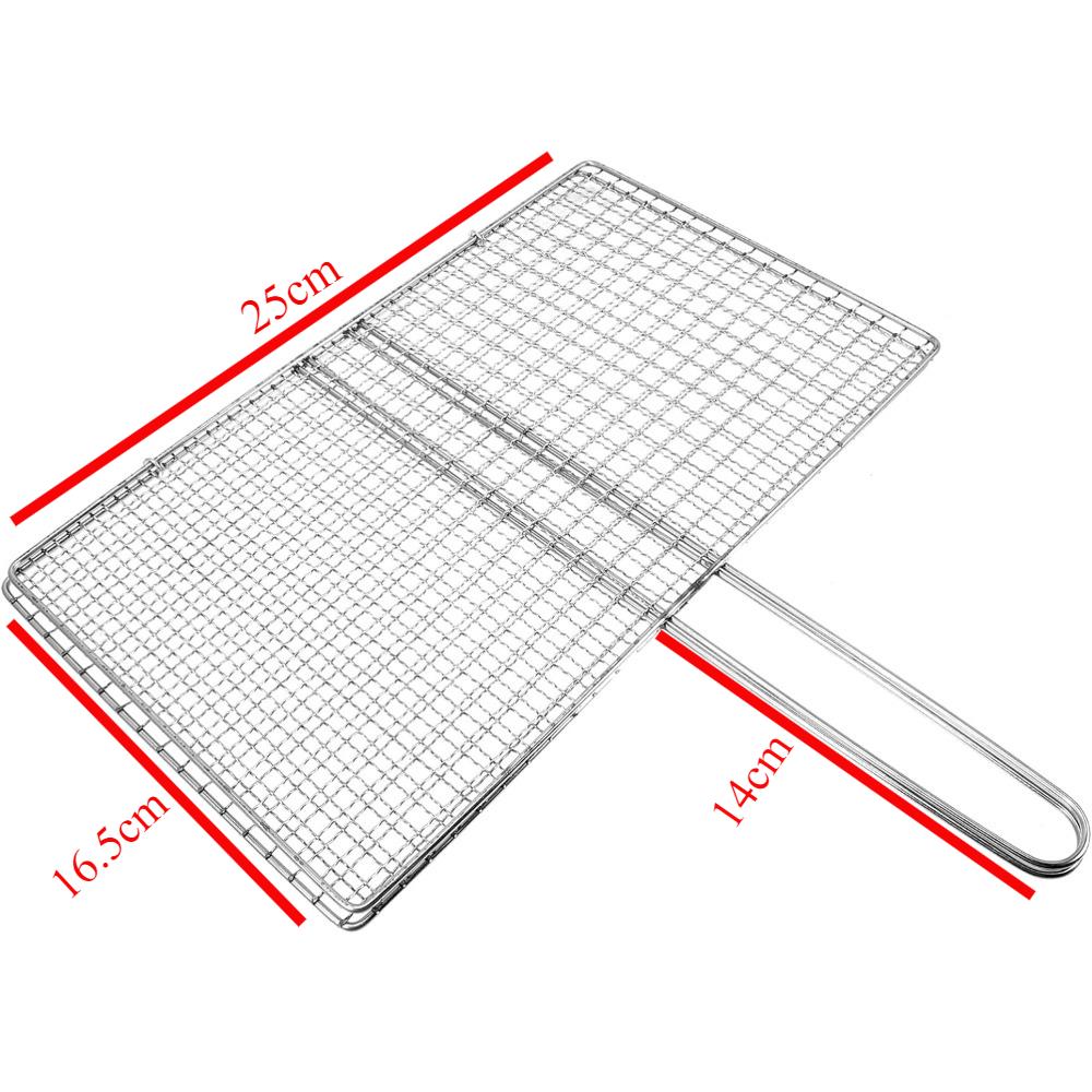 BBQ Fish Grill Basket, Picnic Barbecue Stick,Stainless Steel Vegetable Grilling Basket,Outdoor Grill Accessories,Barbecue Skewer