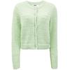 ONLY Women's 2024 Spring Button Round Neck Slim Knit Sweater