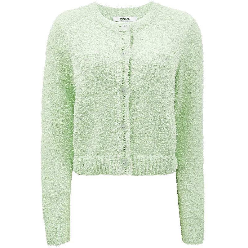 

Женский вязаный свитер ONLY 2024 весна, облегающий крой, пуговицы, круглый вырез M