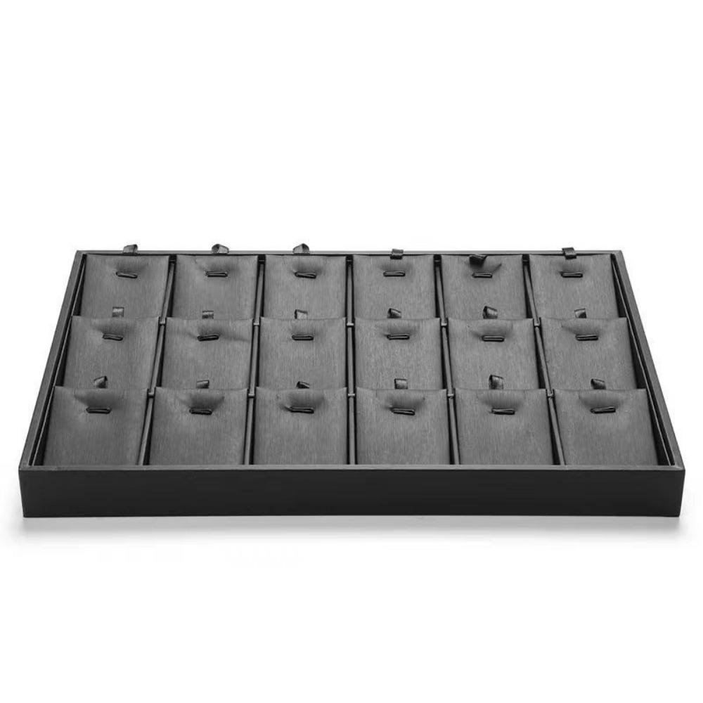 Multi Compartments PU Leather Jewelry Pallet Stackable Jewelry Drawer Inserts  Necklaces
