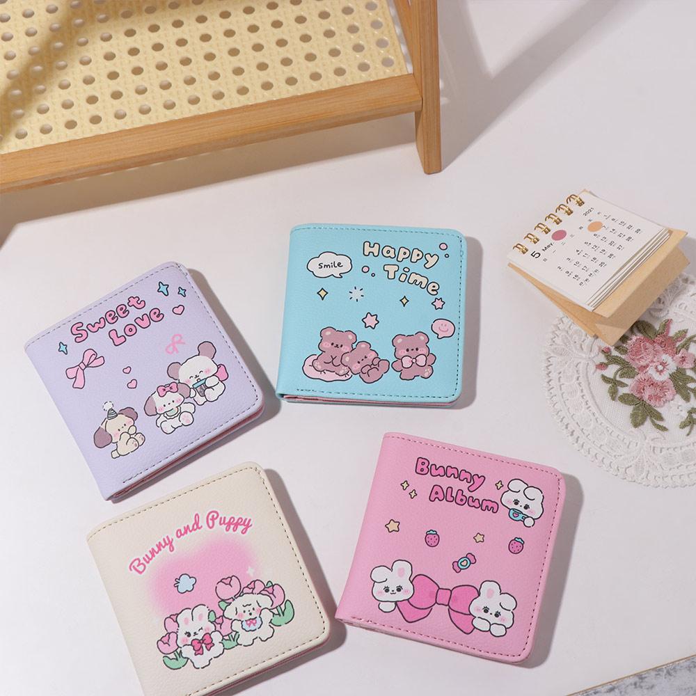Picture Korean Photocard Holder Bunny Bear Dog Card Photo Storage Cover  Student Friends