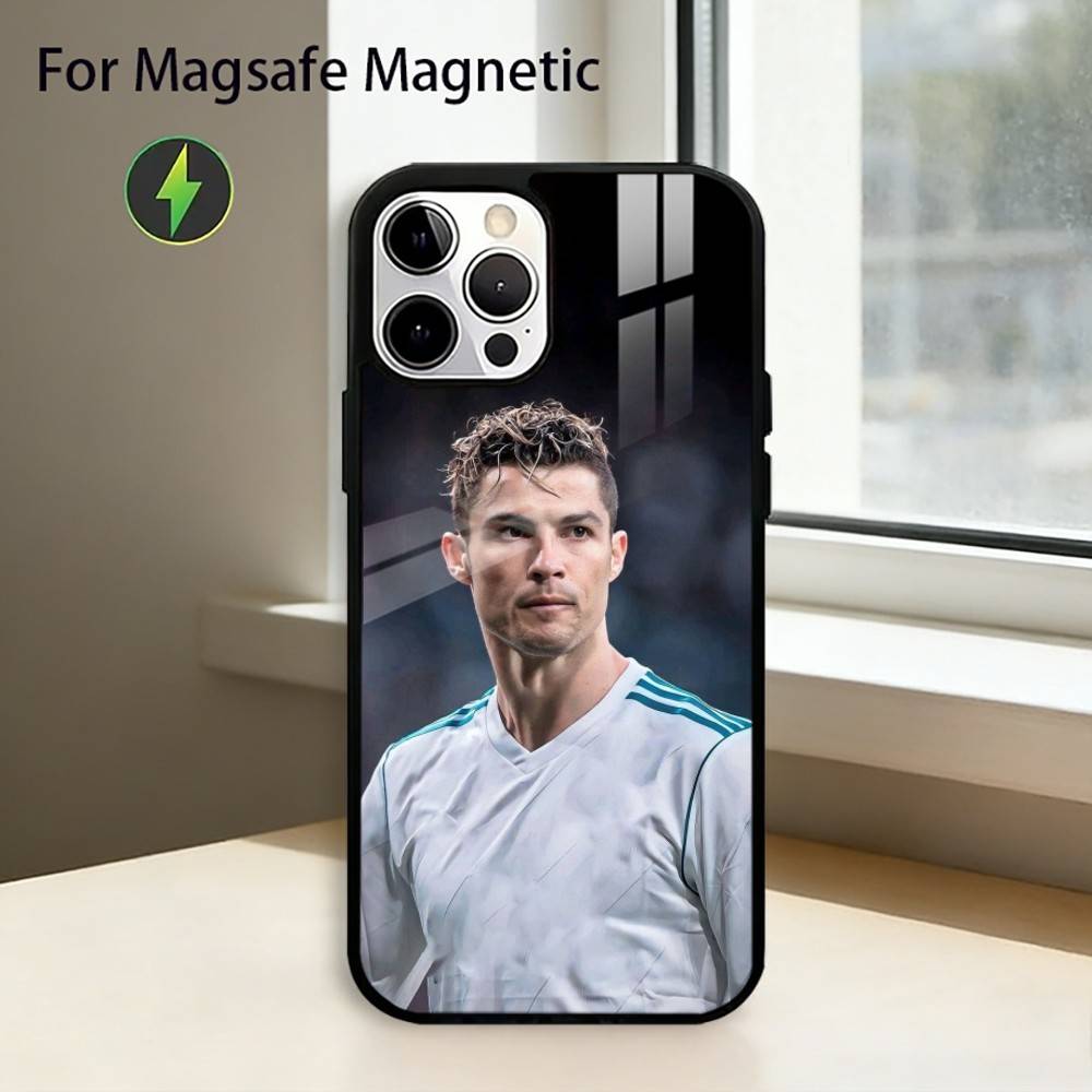 

R-Ronaldo Cool CR7 football Phone Case For iPhone17,16,15,14,13,12,11 Plus,Pro Magnetic For Magsafe Wireless Charging iPhone16PROMAX