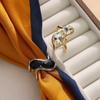 Multifunctional Scarf Buckle Alloy Corner Knotting Buckle New Scarf Ring  Scarf Fixing