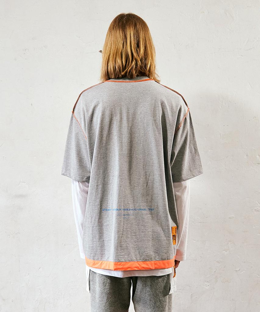 SAC STUDIO Cozy Block T-Shirts Gray
