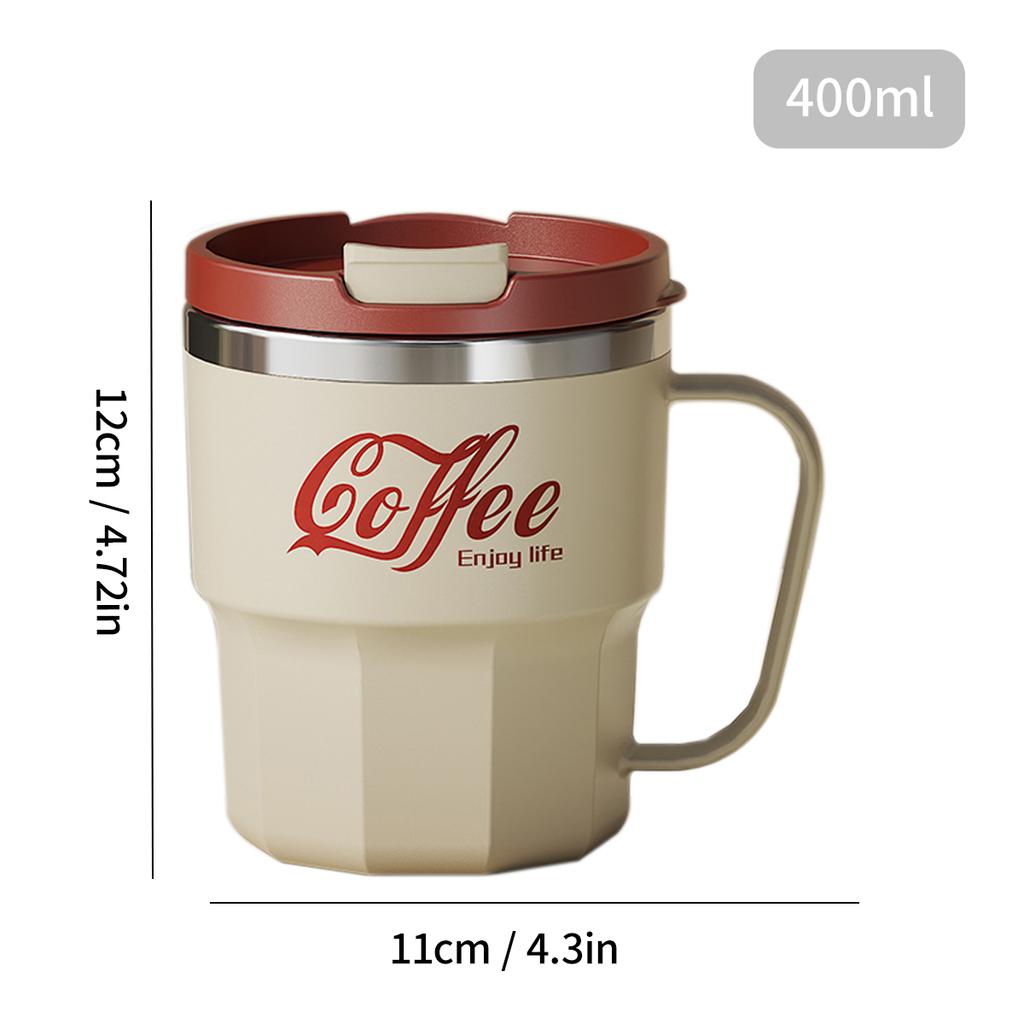 304 Stainless Steel Insulated Water Cup Double-Walled Drinking Cup Travel Portable Anti Scalding Milk Coffee Cup