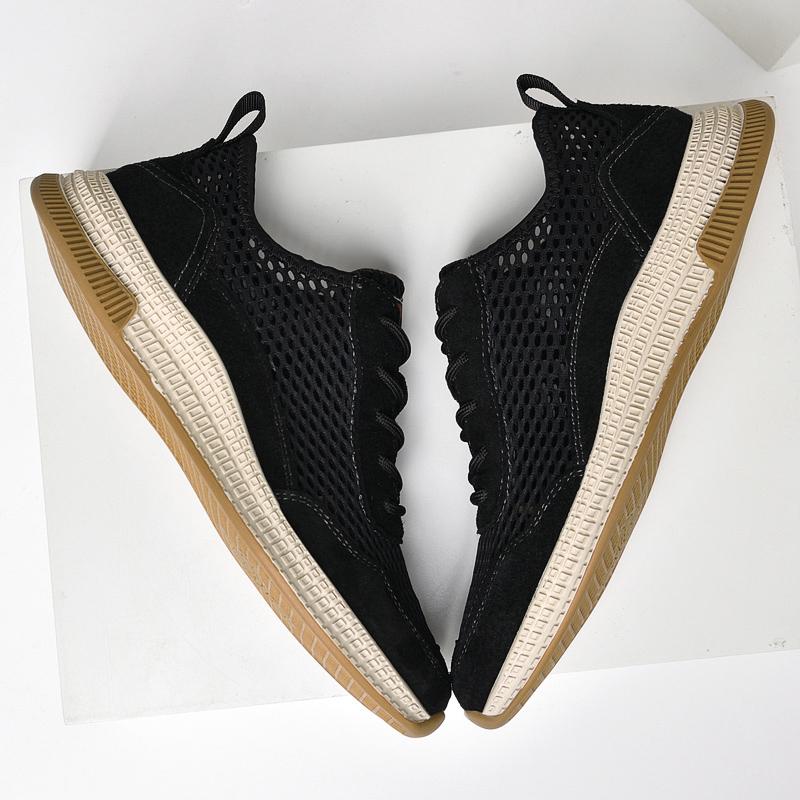 Men's Casual Shoes Breathable Summer Sneakers Men Outdoor Mesh Suede Shoes Man High-Quality Comfortable Leisure Walking Shoes